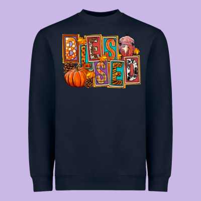 Blessed Thanksgiving Heavyweight Sweatshirt Designed By Fadigitalartstudio