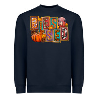 Navy blessed thanksgiving Heavyweight Sweatshirt - FaDigitalArtStudio