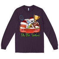 Plum tis the season sports truck christmas Long Sleeve Tee - AdoDesignShop