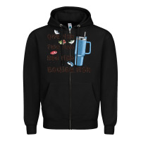 Black one fish two fish red fish boujee fish Zipper Hoodie - MaliasSmallBusiness