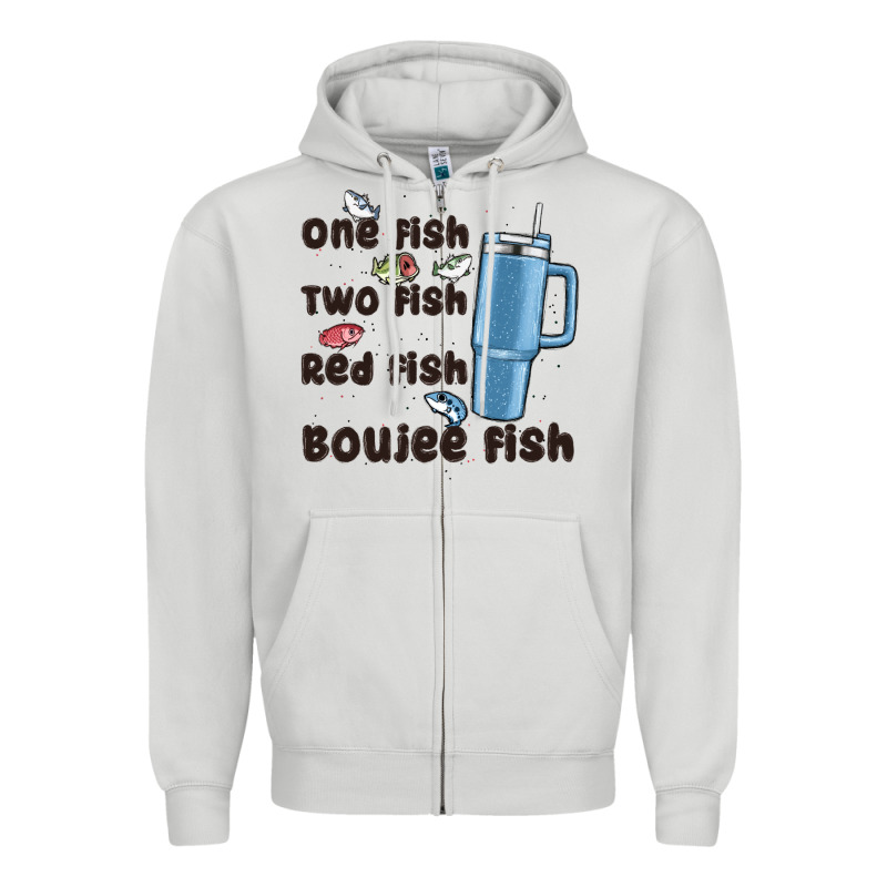 One Fish Two Fish Red Fish Boujee Fish Zipper Hoodie by MaliasSmallBusiness | Teevron