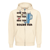 Sandshell one fish two fish red fish boujee fish Zipper Hoodie - MaliasSmallBusiness