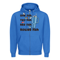 True Royal one fish two fish red fish boujee fish Zipper Hoodie - MaliasSmallBusiness
