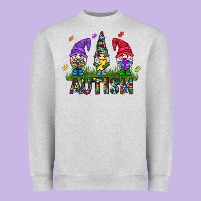 Autism Gnome Heavyweight Sweatshirt Designed By Cowhidedigitalart