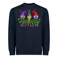 Navy autism Gnome Heavyweight Sweatshirt - CowhideDigitalArt