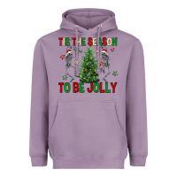 Lavender Tis' the season to be Jolly Heavyweight Hoodie - NancyCooperArtShop
