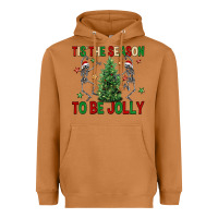 Meerkat Tis' the season to be Jolly Heavyweight Hoodie - NancyCooperArtShop