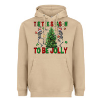 Mushroom Tis' the season to be Jolly Heavyweight Hoodie - NancyCooperArtShop
