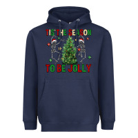 Navy Tis' the season to be Jolly Heavyweight Hoodie - NancyCooperArtShop