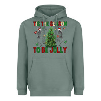Sage Tis' the season to be Jolly Heavyweight Hoodie - NancyCooperArtShop