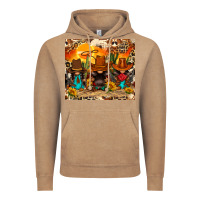 Vintage Coffee western gnomies Vintage Hoodie - FaDigitalArtStudio