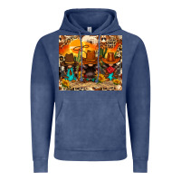 Vintage Denim western gnomies Vintage Hoodie - FaDigitalArtStudio