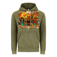 Vintage Olive western gnomies Vintage Hoodie - FaDigitalArtStudio