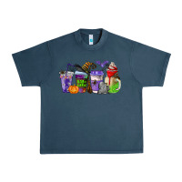 Midnight Navy halloween coffee cups Urban Heavy Tee - AdoDesignShop