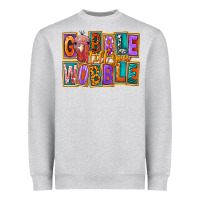 Heather Grey gobble till you wobble Heavyweight Sweatshirt - FaDigitalArtStudio