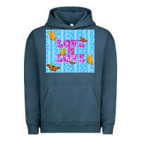 Pigment Midnight Navy love is love Urban Hoodie - TumblerDesignByShophia