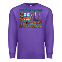 Purple minding my own small business bbs Premium Sweatshirt - BundleAndBundleShop
