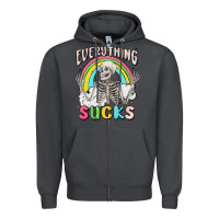 Smoke everything sucks Zipper Hoodie - MaliasSmallBusiness