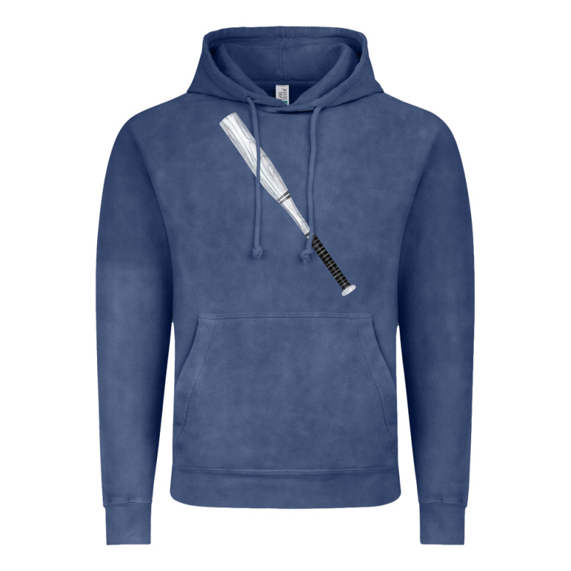 White Wooden Softball Bat Vintage Hoodie by FaDigitalArtStudio | Teevron