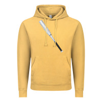 Vintage Mustard white wooden softball bat Vintage Hoodie - FaDigitalArtStudio