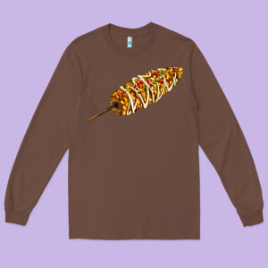 Mexican Elote Corn Long Sleeve Tee Designed By Adodesignshop