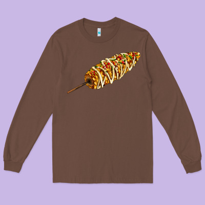 Mexican Elote Corn Long Sleeve Tee Designed By Adodesignshop