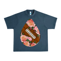 Midnight Navy american football and western roses teardrop Urban Heavy Tee - BundleAndBundleShop