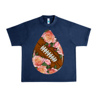 Navy american football and western roses teardrop Urban Heavy Tee - BundleAndBundleShop