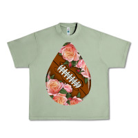Oil Green american football and western roses teardrop Urban Heavy Tee - BundleAndBundleShop