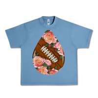 Pebble Blue american football and western roses teardrop Urban Heavy Tee - BundleAndBundleShop