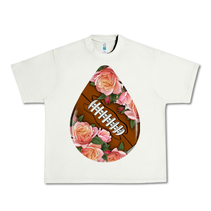 American Football And Western Roses Teardrop Urban Heavy Tee by BundleAndBundleShop | Teevron