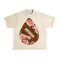 Sandshell american football and western roses teardrop Urban Heavy Tee - BundleAndBundleShop
