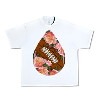 White american football and western roses teardrop Urban Heavy Tee - BundleAndBundleShop