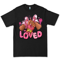 Black loved valentine's day afro girl sneakers Premium Tee - RanaPortraitStore