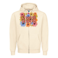 Sandshell choose happy Zipper Hoodie - MaliasSmallBusiness