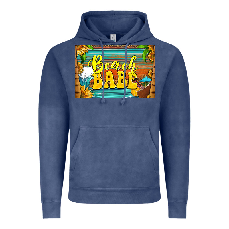 Beach Babe Skinny Metal Can Holder Vintage Hoodie by HRA Design Shop | Teevron