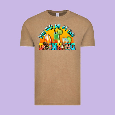 You  Had Me At Day Drınkıng Vintage Tee Designed By Adodesignshop