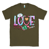 Army Green love nurse Classic Tee - BundleAndBundleShop