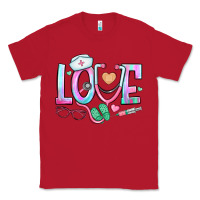 Red love nurse Classic Tee - BundleAndBundleShop