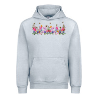 Heather Grey wild flowers Urban Hoodie - TumblerDesignByShophia