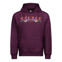 Mauve Wine wild flowers Urban Hoodie - TumblerDesignByShophia