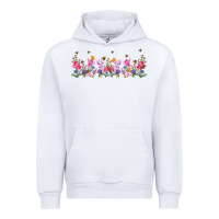 White wild flowers Urban Hoodie - TumblerDesignByShophia