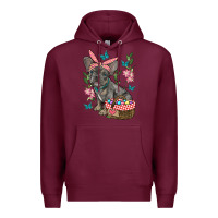 Burgundy easter french bulldog Premium Hoodie - RanaPortraitStore