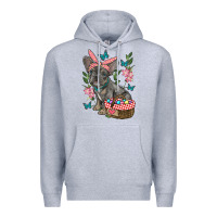 Heather Grey easter french bulldog Premium Hoodie - RanaPortraitStore