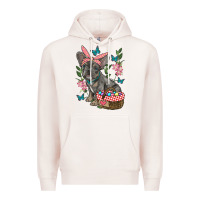 Pale Pink easter french bulldog Premium Hoodie - RanaPortraitStore