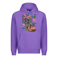 Purple easter french bulldog Premium Hoodie - RanaPortraitStore