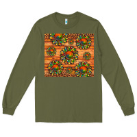 Army Green autism awareness cowhide leopard sunflower Long Sleeve Tee - Artiststas