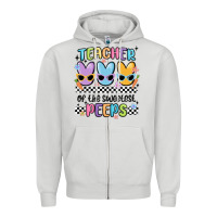 Dove Grey teacher of the sweetest Zipper Hoodie - MaliasSmallBusiness