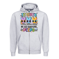 Heather Grey teacher of the sweetest Zipper Hoodie - MaliasSmallBusiness