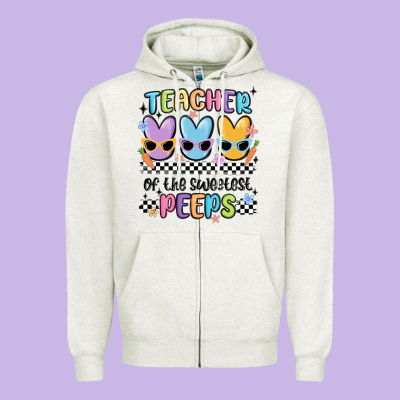 Teacher Of The Sweetest Zipper Hoodie Designed By Maliassmallbusiness